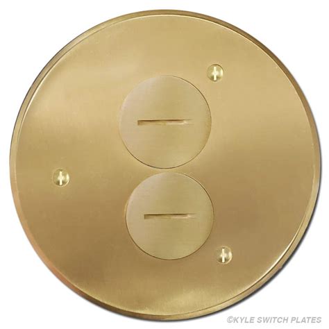 Round Duplex Electrical Floor Box Cover 